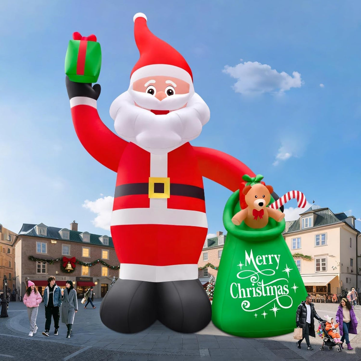 KALOLARY 20FT Santa Christmas Yard Inflatable - package contents