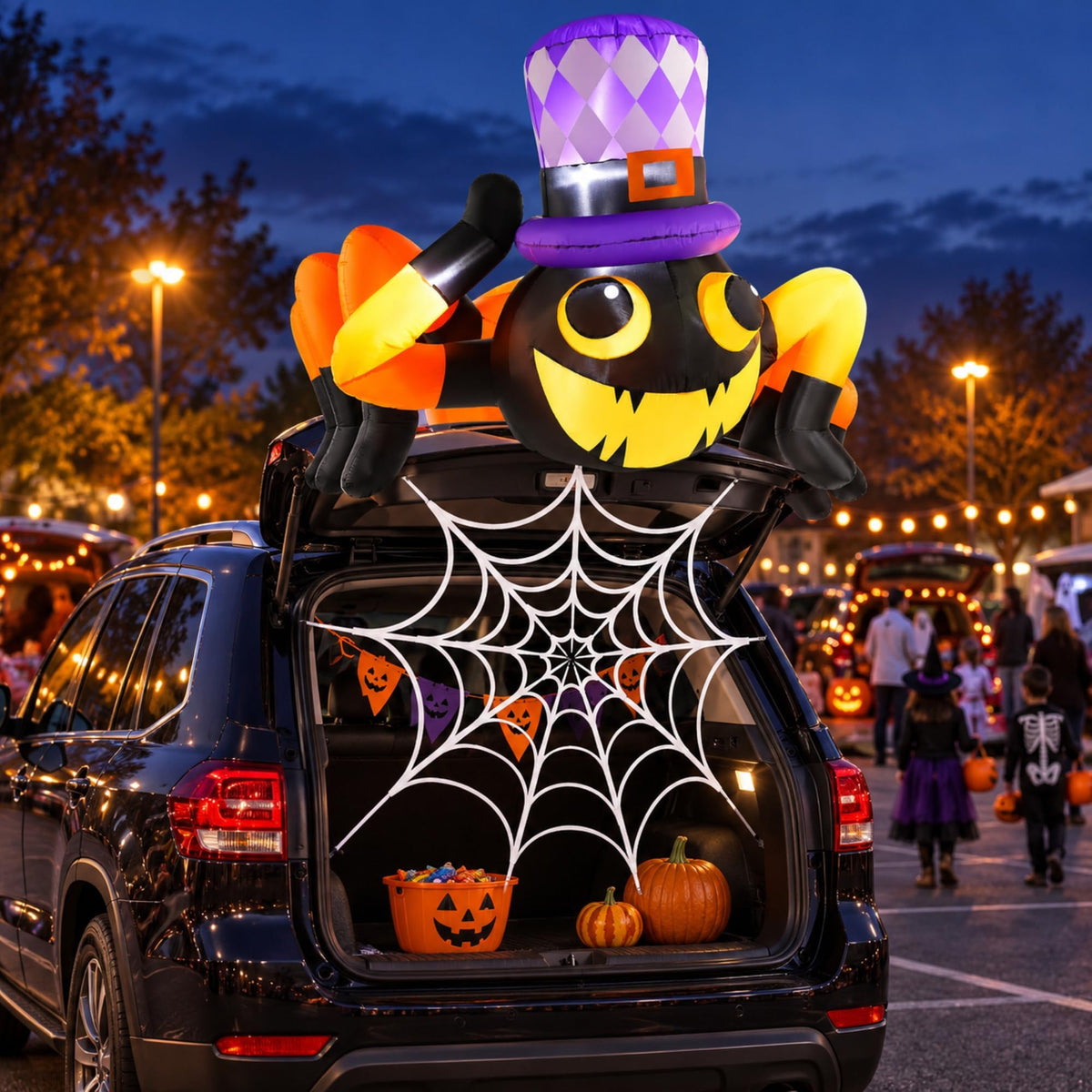KALOLARY 5FT Pumpkin Halloween Yard Inflatable - display detail