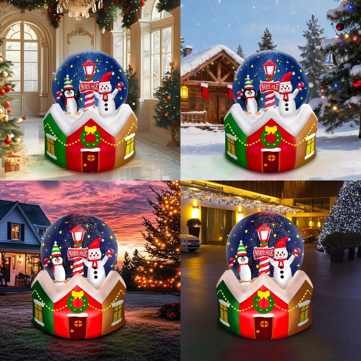 KALOLARY Snowman Christmas Yard Inflatable - package contents