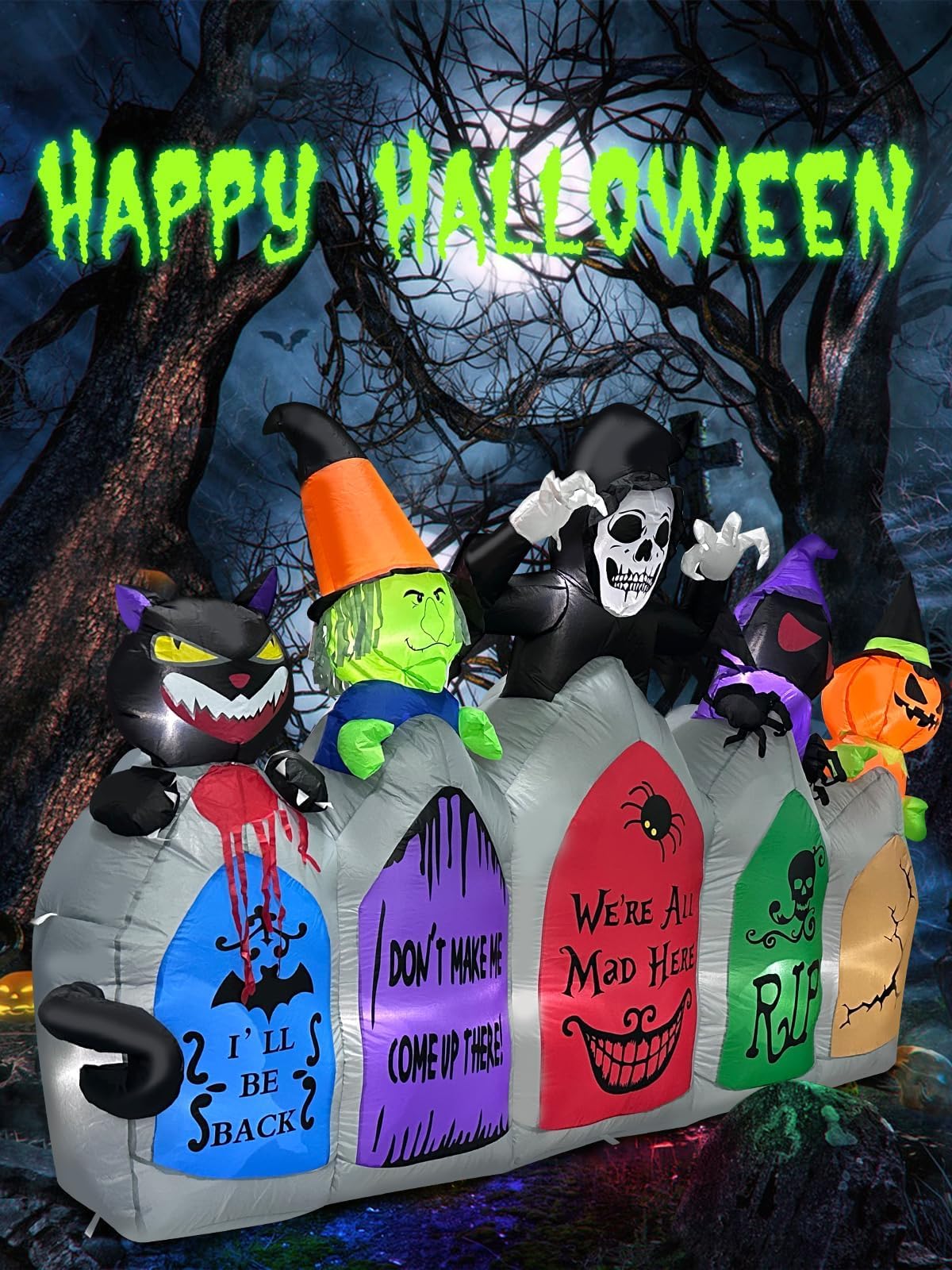 KALOLARY 8FT Aufblasbare Dekoration Riesige Geist Für Den Lnnen Halloween Yard Inflatable - package contents