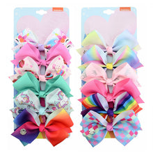Load image into Gallery viewer, 12Pcs/Set JoJo Siwa Bows, Kalolary Hair Bows Alligator Clips for Girls Unicorn Grosgrain Ribbon Hair Barrettes Accessories, Ideal Gift for Toddler Girls