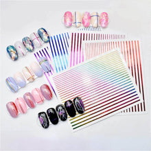 Load image into Gallery viewer, Kalolary 3D Strip Line Nail Stickers