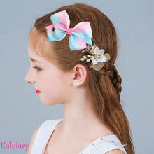 Load image into Gallery viewer, 12Pcs Kalolary Hair Bows Alligator Clips for Girls Unicorn Grosgrain Ribbon Hair Barrettes Accessories, Ideal Gift for Toddler Girls