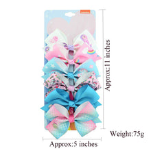 Load image into Gallery viewer, 12Pcs Kalolary Hair Bows Alligator Clips for Girls Unicorn Grosgrain Ribbon Hair Barrettes Accessories, Ideal Gift for Toddler Girls