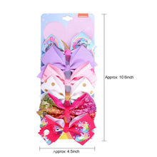Load image into Gallery viewer, 12Set JoJo Siwa Bows, Kalolary Hair Bows Alligator Clips for Girls Unicorn Grosgrain Ribbon Hair Barrettes Accessories, Ideal Gift for Toddler Girls