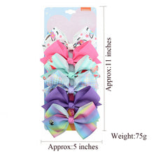 Load image into Gallery viewer, 12Pcs Kalolary Hair Bows Alligator Clips for Girls Unicorn Grosgrain Ribbon Hair Barrettes Accessories, Ideal Gift for Toddler Girls