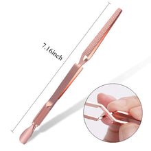 Load image into Gallery viewer, Kalolary Cuticle Cutter Pusher Stainless Steel Tweezers