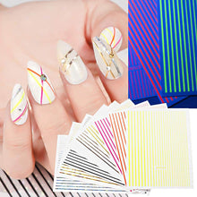 Load image into Gallery viewer, Kalolary 3D Strip Line Nail Stickers