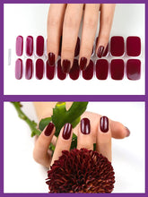 Load image into Gallery viewer, Kalolary Wine Red Series Nail Gel Polish Strips 20 PCS