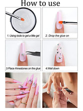 Load image into Gallery viewer, KALOLARY Red Nail Rhinestones