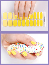 Load image into Gallery viewer, Kalolary Yellow Nail Gel Polish Strips 20 PCS