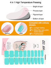 Load image into Gallery viewer, Kalolary Light Green Series Nail Gel Polish Strips 20 PCS