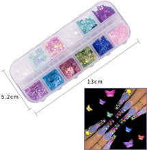 Load image into Gallery viewer, Kalolary 24 Color/Set 3D Butterfly Nail Glitter Sequins