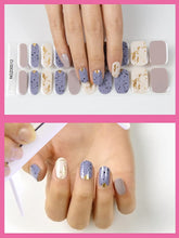 Load image into Gallery viewer, Kalolary Glod Foil Purple Series Nail Gel Polish Strips 20 PCS
