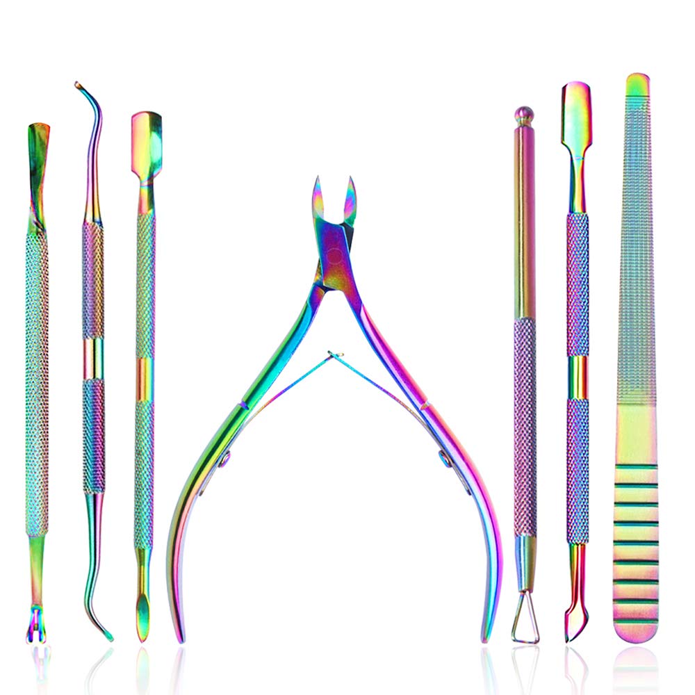 Kalolary 7Pcs Cuticle Nippers and Cutter Kit