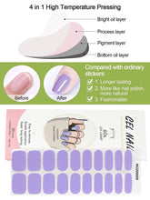Load image into Gallery viewer, Kalolary Purple Nail Gel Polish Strips 20 PCS