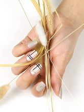 Load image into Gallery viewer, Kalolary Gray Plaid Series Nail Gel Polish Strips 20 PCS