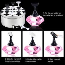 Load image into Gallery viewer, Kalolary 1 Set Nail Art Holder Practice Display Stand with 48Pcs White Reusable Adhesive Putty Clay