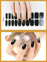 Load image into Gallery viewer, Kalolary Black Nail Gel Polish Strips 20 PCS