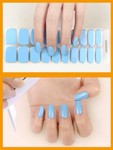 Load image into Gallery viewer, Kalolary Blue Nail Gel Polish Strips 20 PCS