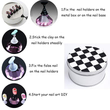 Load image into Gallery viewer, Kalolary Purple Nail Art Holder Practice Stand