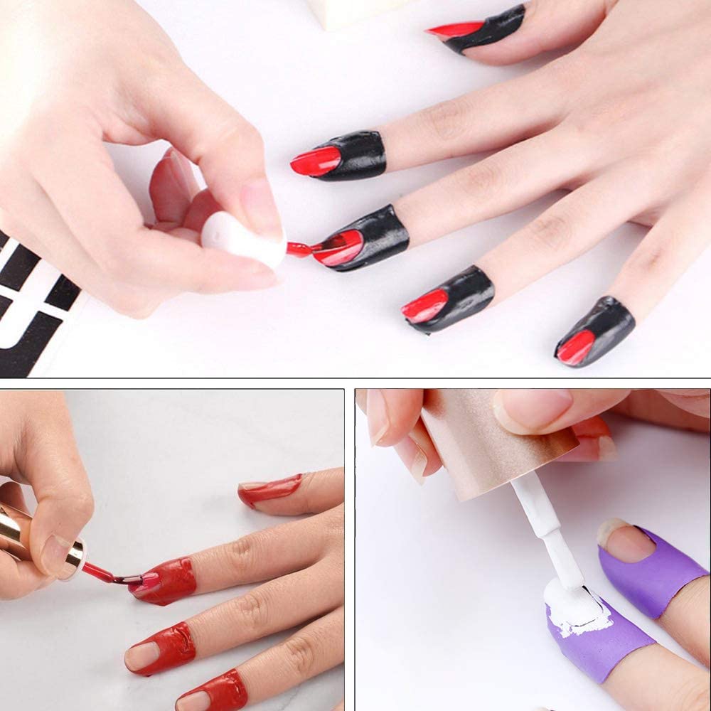 Kalolary Disposable Peel Off Sticker U-Shape Tape for Nail Art Painting140 Piece