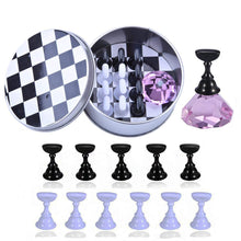 Load image into Gallery viewer, Kalolary Purple Nail Art Holder Practice Stand