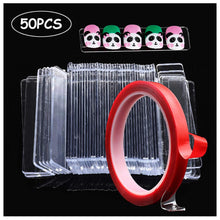 Load image into Gallery viewer, Kalolary 50PCS Transparent Nail Art Display Stand Holder with 10M Double Sided Tape