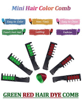 Load image into Gallery viewer, Kalolary Green & Red Hair Chalk Comb 10 PCS