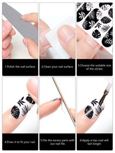 Load image into Gallery viewer, Kalolary 12 Sheets Black White Nail Polish Strips Wraps