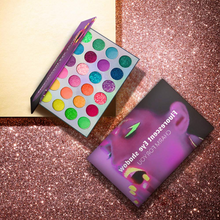 Load image into Gallery viewer, Kalolary 24 Colors Neon Eyeshadow Palette with 4 Brushes