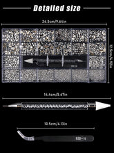 Load image into Gallery viewer, Kalolary White Professional Nail Rhinestones Kit
