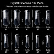 Load image into Gallery viewer, Kalolary 100 PCS Clear Nail Extension Form Tips Dual Nail Mold Full Cover UV Gel Tools