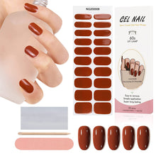 Load image into Gallery viewer, Kalolary Dark Red Series Nail Gel Polish Strips 20 PCS