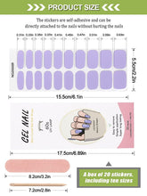 Load image into Gallery viewer, Kalolary Purple Nail Gel Polish Strips 20 PCS