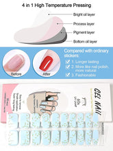 Load image into Gallery viewer, Kalolary Blue Floral Series Nail Gel Polish Strips 20 PCS