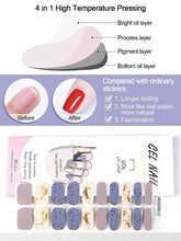 Load image into Gallery viewer, Kalolary Glod Foil Purple Series Nail Gel Polish Strips 20 PCS
