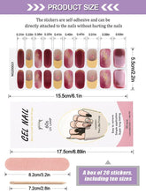 Load image into Gallery viewer, Kalolary Pink Prince Series Nail Gel Polish Strips 20 PCS