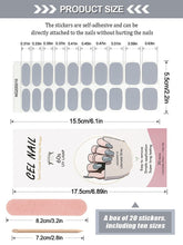 Load image into Gallery viewer, Kalolary Gray Series Nail Gel Polish Strips 20 PCS