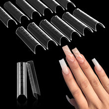Load image into Gallery viewer, Kalolary 120PCS U Curve Nail Tips with 50pcs Nail Art Forms Stickers