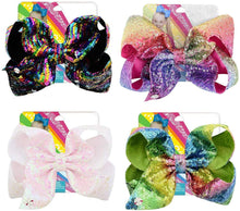 Load image into Gallery viewer, Kalolary Large Hair Bows Alligator Clips Grosgrain Ribbon Hair Barrettes Accessories