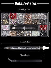 Load image into Gallery viewer, Kalolary Mix Color Professional Nail Rhinestones Kit