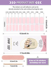 Load image into Gallery viewer, Kalolary Pink Series Nail Gel Polish Strips 20 PCS