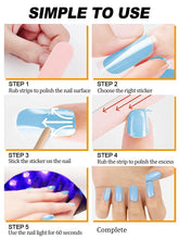 Load image into Gallery viewer, Kalolary Blue Nail Gel Polish Strips 20 PCS