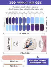 Load image into Gallery viewer, Kalolary Blue Series Nail Gel Polish Strips 20 PCS