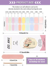 Load image into Gallery viewer, Kalolary Colorful Series Nail Gel Polish Strips 20 PCS