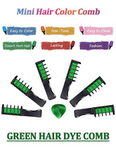 Load image into Gallery viewer, Kalolary Green Hair Chalk Comb 10 PCS