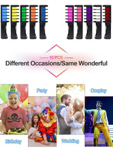 Load image into Gallery viewer, Kalolary Multicolor Hair Chalk Comb 10 PCS