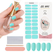 Load image into Gallery viewer, Kalolary Light Green Series Nail Gel Polish Strips 20 PCS