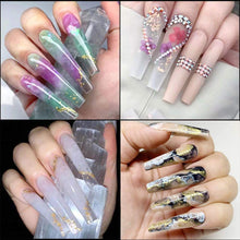 Load image into Gallery viewer, Kalolary 120PCS Gel Nail Extension Mold Tips with 50pcs Nail Art Forms Stickers